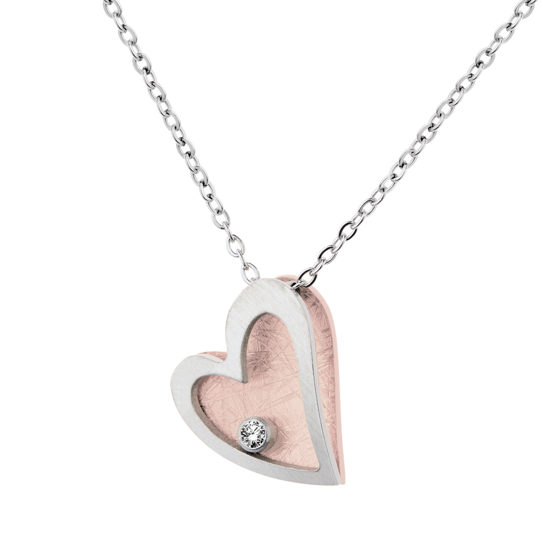 Collier mit Herz & Brillant K817